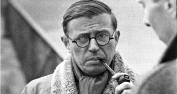 O filósofo Jean-Paul Sartre, 1946 (Foto Henri Cartier-Bresson / Reprodução)