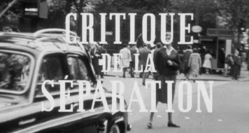 Cena do filme 'Crítica da separação' (1961), de Guy Debord (Reprodução)