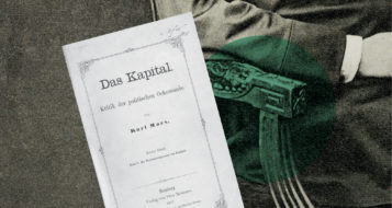 Capa da primeira edição de ‘O capital’, lançado em 1867 (Arte Andreia Freire)