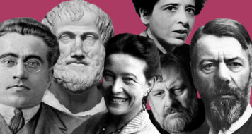 Gramsci, Aristóteles, Simone de Beauvoir, Hannah Arendt, Slavoj Zizek e Max Weber são alguns dos filósofos encontrados no 'The Philosopher's Web' (Arte Revista CULT)