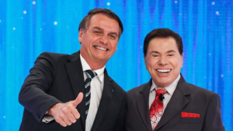 Bolsonaro e Silvio Santos (Reproducão/Democracia e amor)