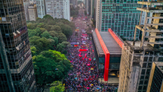 Protesto contra Bolsonaro na avenida Paulista, em São Paulo, 21 de maio de 2021 (Foto: Mídia Ninja)