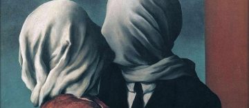 detalhe da tela Os Amantes (1928), de René Magritte