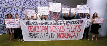 Protesto no Congresso nacional contra a Lei da Alienação Parental, em 2019 (Danilo Borges/Câmara Dos Deputados)